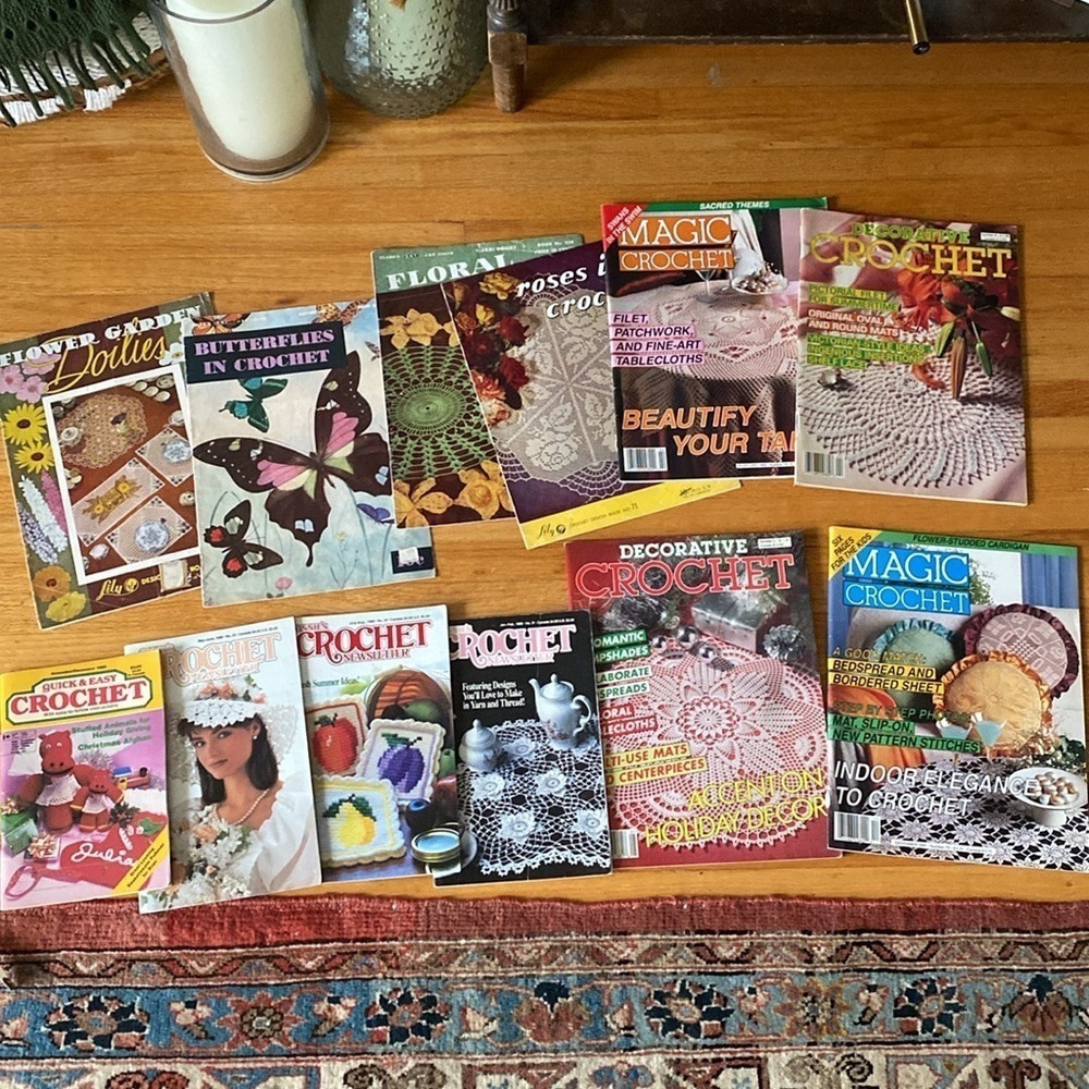 Vintage crochet magazines set of 12